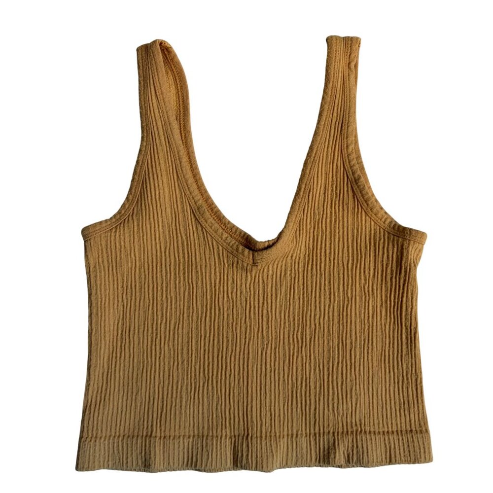 Out From Under by Urban Outfitters Drew Seamless Ribbed Bra Top (Mustard Yellow)